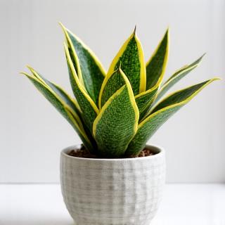 Indestructible Snake Plant in a stylish ceramic pot